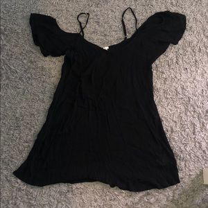 Linen feel mini dress